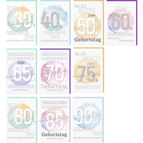 Grußkarte Aqua Premium, 50 Stück