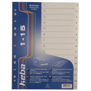 Plastregister KEBA A4 PP 1-15