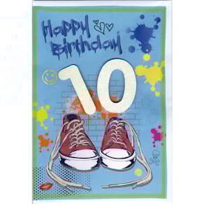 Geburtstagskarte Apollo Kinder, Zahl 10, sortiert, 5er
