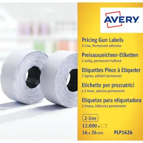 Etikett 26x16 G2 vit 10-rullar