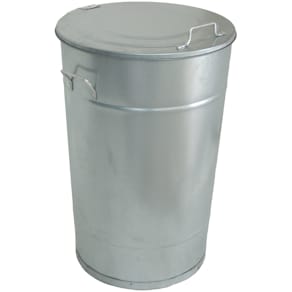 Avfallstunna med lock Greger 115 liter galvaniserad