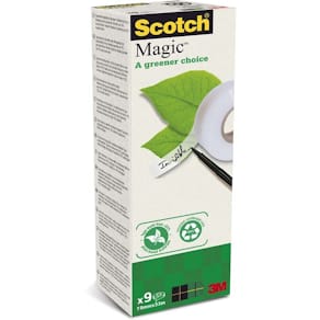 Tape, Scotch Magic, 19mmx33.00m, Klar pakke a 9 ruller