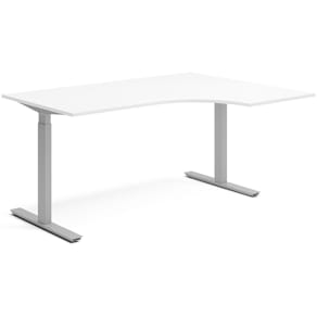 Skrivbord el höger 80x160 cm Vit/Silver