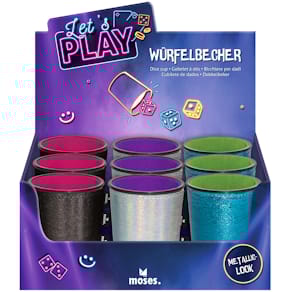 Würfelbecher MOSES Let's Play, metallic
