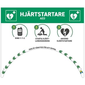 Skylt till ROTAID-skåp