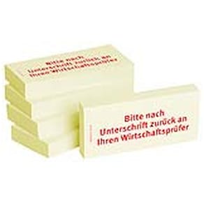 Haftnotiz BIZSTIX Business, 75x35 mm, gelb, 5x100 Blatt