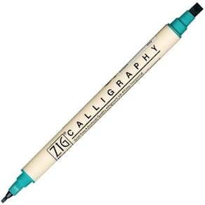 ZIG MS Calligraphy 2/5mm blågrön 6st