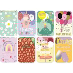Geburtstagskarte, sortiert