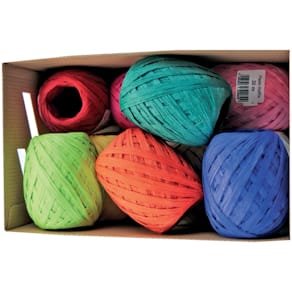 Geschenkband GOLDINA Raffia, 7 mm x 30 m, sortiert, 10 Stück