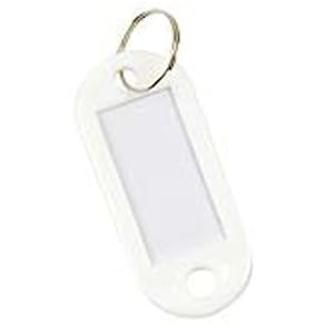 Schlüsselanhänger Q-CONNECT, 10 St., weiß