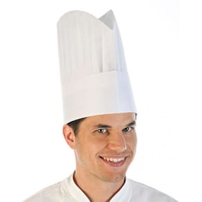 Kokke- og slagterhuer papir, hvid, 10 stk
