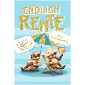 Glückwunschkarte zum Ruhestand