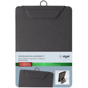 Klemmbrett Sigel Speisekarte, A5, anthrazit