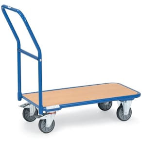 Schiebegriffwagen FETRA Stahl, blau, 450 x 910 mm, 250 kg