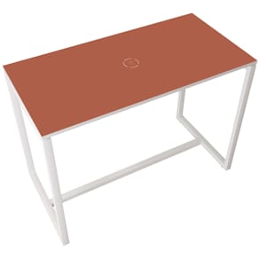 Stehtisch Paperflow EasyDesk, weiß/rot, 150x110x75 cm