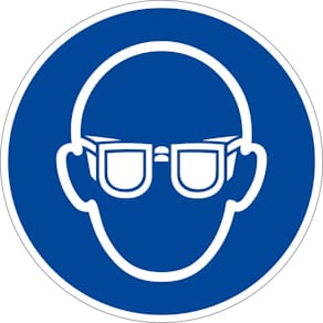 Sicherheitszeichen MOEDEL Augenschutz benutzen ISO7010, Folie, 10