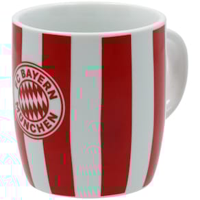 Tasse FC Bayern Stripes Logo, 0,3l, rot/weiß