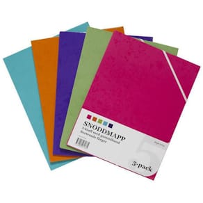 Snoddmapp A4 Ipod kartong, blandade färger, 5-pack