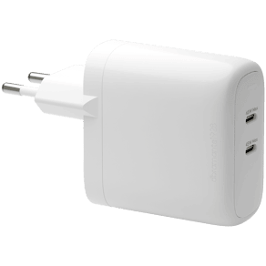 Re-charge - EU Wall Charger - 2x USB-C 45W, White