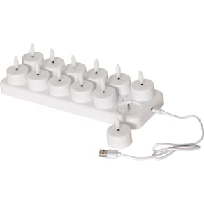 Värmeljus STAR T LED laddstation 12 ljus