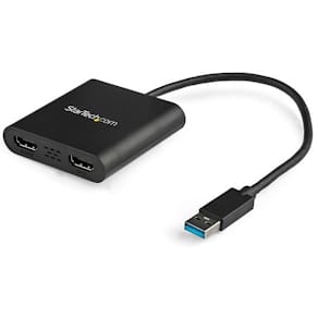 Startech USB 3.0 to Dual HDMI Adapter, 1x 4K 30Hz & 1x 1080p,