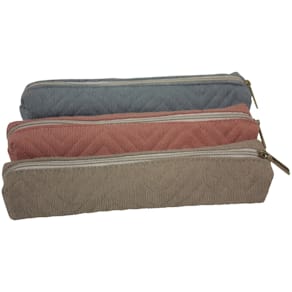 Schlampermäppchen DONAU Soft Textil, 1 Fach, 3 Farben, 20x4x3cm