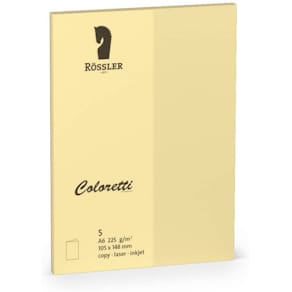Briefkarte Coloretti A6 HD, 5 St., sandbraun