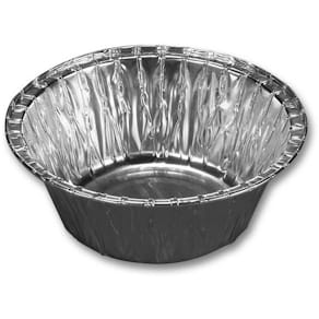 Foliebakke Plus Pack rund Ø127 H47 mm alu, 1-rums, 100 stk