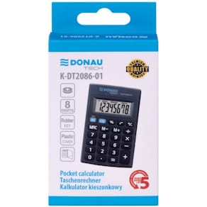 Taschenrechner Donau Tech, 8-stellig, schwarz