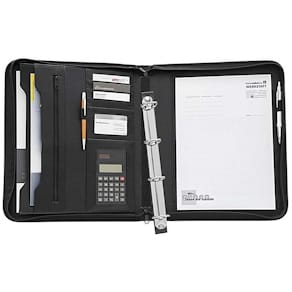 Konferencemappe, Wedo sort, 210x297mm, antal ringe: 4 karton a