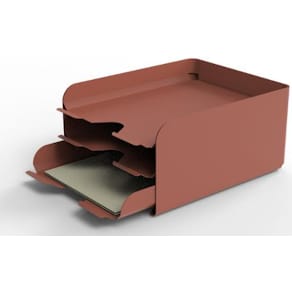 Brevkorg ALBA metall 3-facks A4 terrak