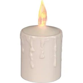 Blockljus STAR T LED Paula 11,5cm beige