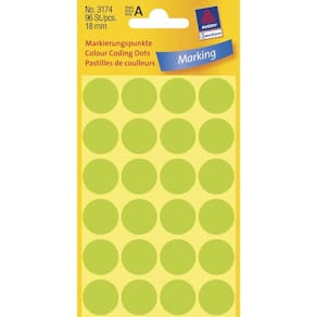 Universaletiketter Avery 3174 grøn, FSC Mix, 96 stk