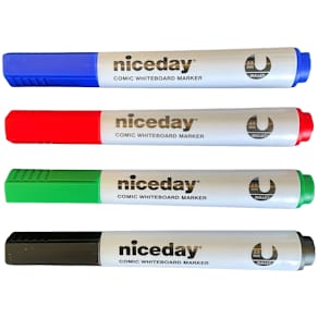 Whiteboard-penna rund spets 4 st/set