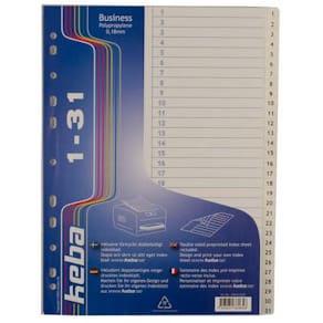 Plastregister KEBA A4 PP 1-31
