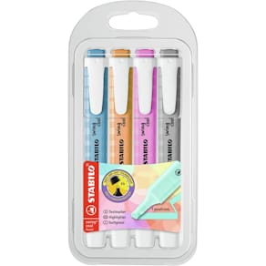Textmarker-Set STABILO swing cool, 4 St., Pastell, sortiert