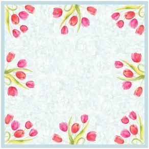 Snibbduk DUNICEL Tulips 84X84cm 20/fp