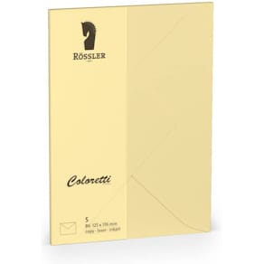Briefumschlag Coloretti, B6, 5 St., sandbraun