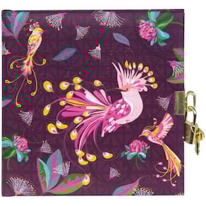 Tagebuch Turnowsky Tropical Birds, mit Schloss, plum