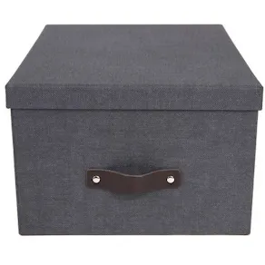 Förvaringsbox m.lock kartong Svart