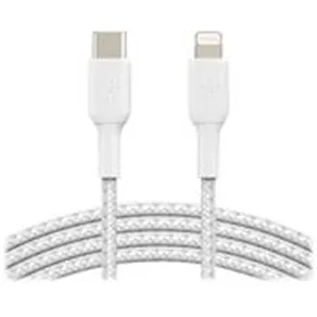 BOOST CHARGE Lightning to USB-C Cable_Braided, 1M, White