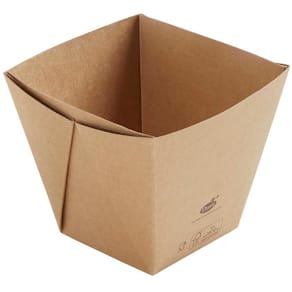 Salatbowle karton/PLA brun, 113x113x100 mm, 300 stk