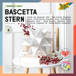 Bastelset Folia Bascetta Stern, weiß