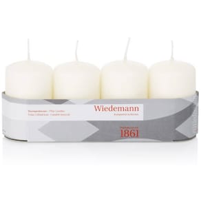 Kerze Adventsstumpen, elfenbein, 4 Stück, 50x80 mm