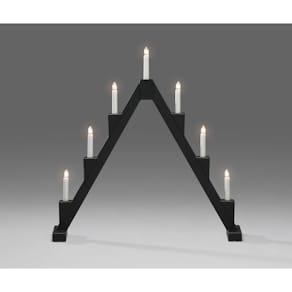 Elljusstake 7 ljus vikbar 56x56 trä svar