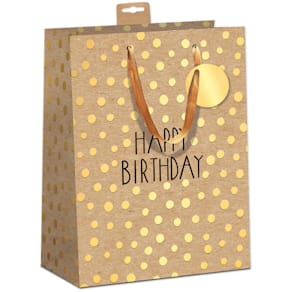 Geschenktragetasche SKORPION Geburtstag, braun/gold