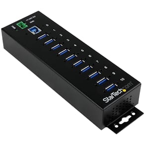 Startech USB 3.0-hubb med 10 portar - Industriell USB-A-hubb i