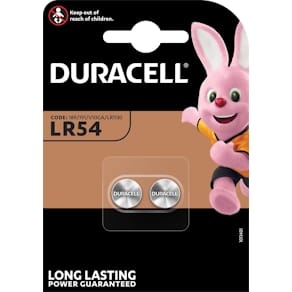 Knoopcel Duracell Electronics LR54, blister van 2 stuks