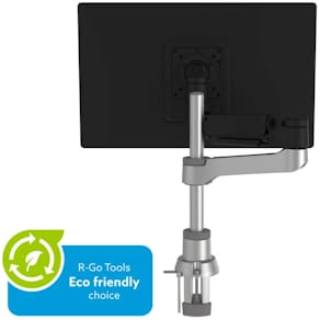 Monitorarm R-Go Tools Caparo 4 D2, Gasdruckfeder, mattsilber