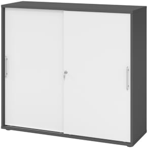 Schiebetürenschrank HAMMERBACHER 1753S RE, graphit/weiß, 120x40xH